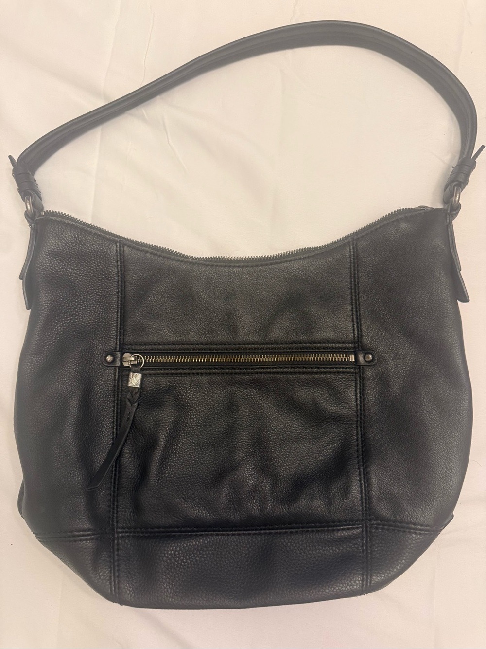 The Sak Black Pebbled Leather Shoulder Hobo
